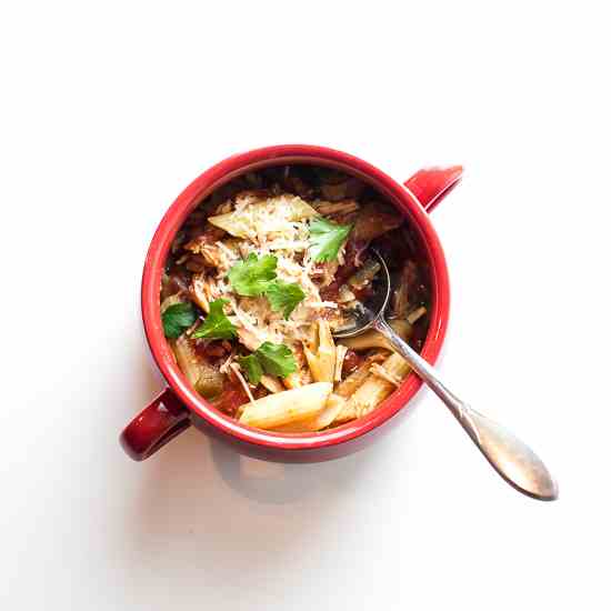 Slow Cooker Chicken Parmesan Soup