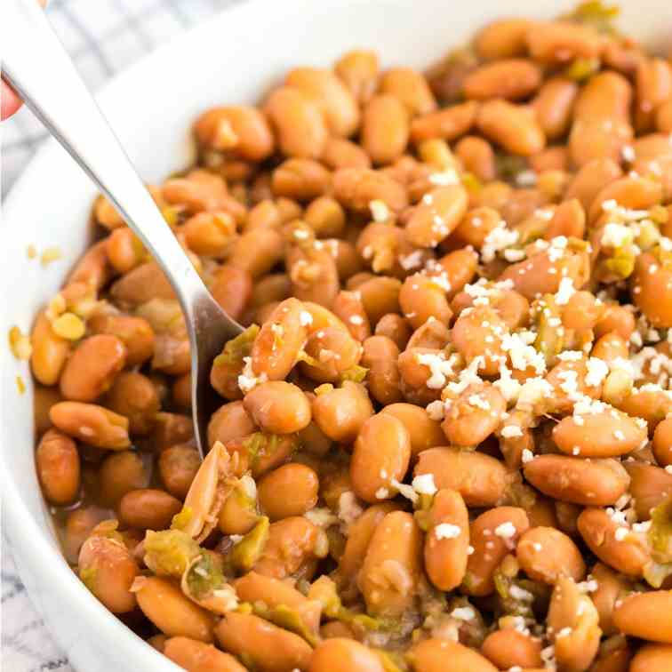 Crockpot Creen Chile Pinto Beans