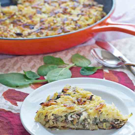 Mushroom & Feta Hashbrown Skillet