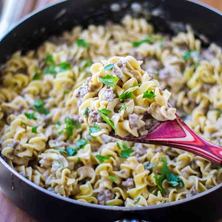 Ground Beef Stroganoff 