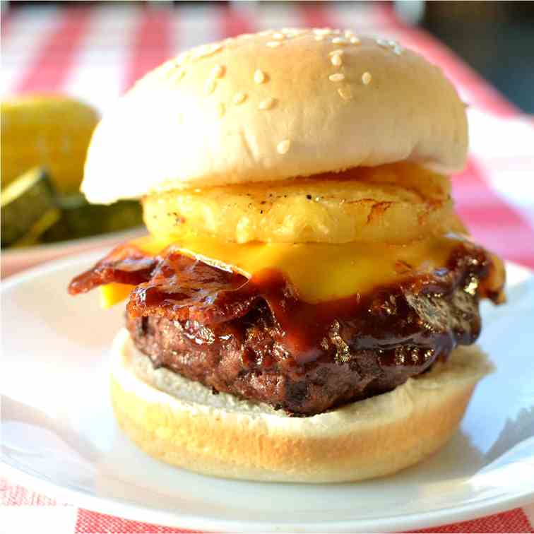Hawaiian BBQ Bacon Cheeseburger