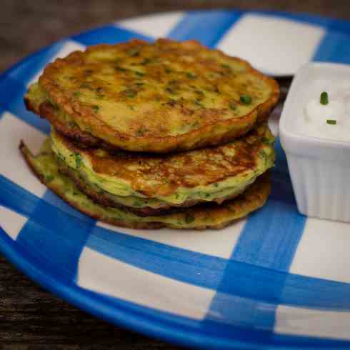 Swiss chard pancakes