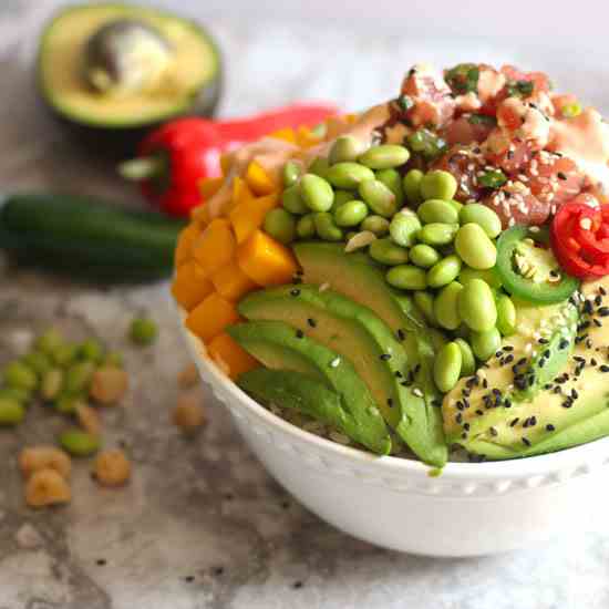 Ahi Tuna Poke Bowl with Citrus Ponzu