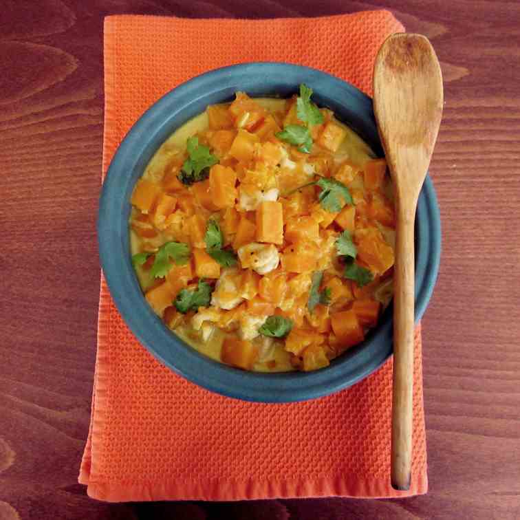 Coconut Chicken Curry with Pumpkin