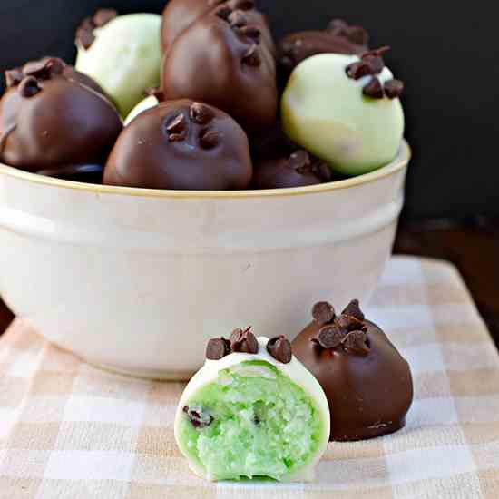 Mint Chocolate Chip Truffles