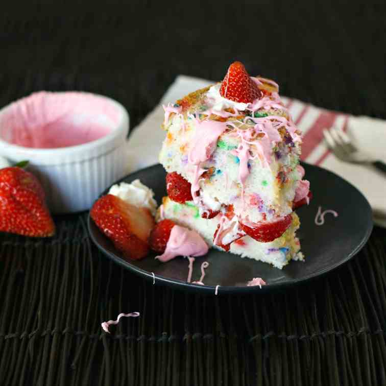 Strawberry Confetti Cake