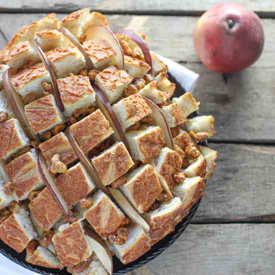 Brie, Pear & Walnut Pull Apart Bread