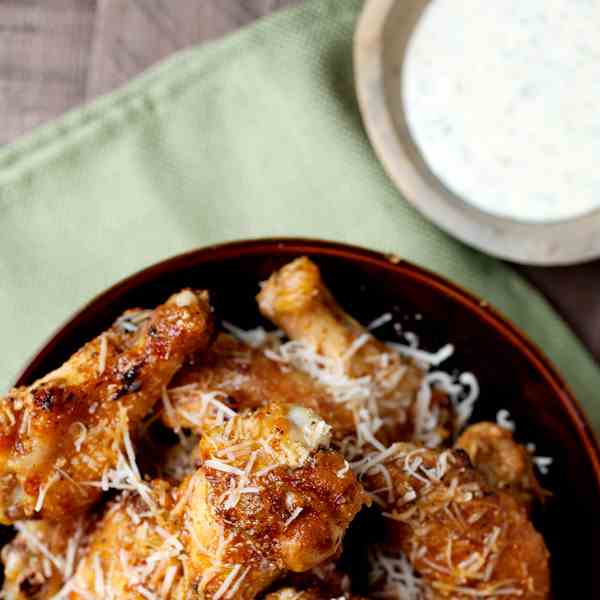 garlic parmesan grilled chicken wings