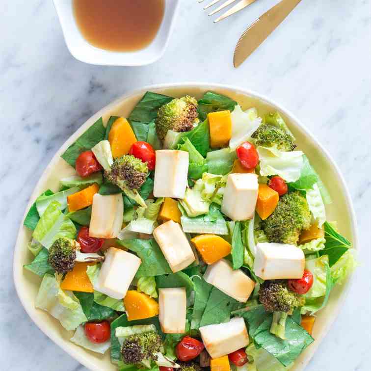 Tofu Salad with Refreshing Yuzu Dressing