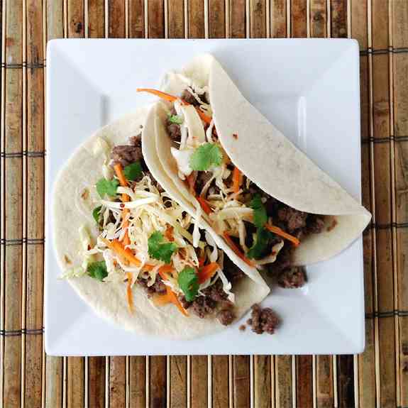 Korean Tacos with Asian Slaw