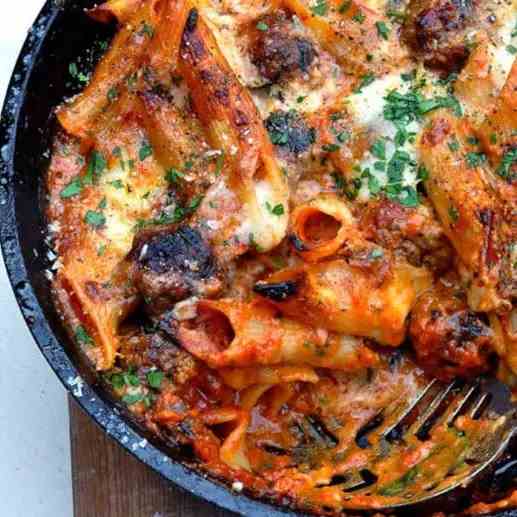 Chipotle Meatball Pasta Bake Recipe