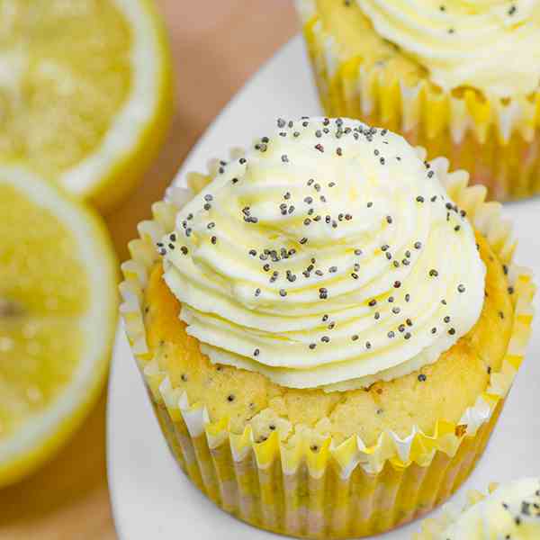Lemon - Poppy Seed Cupcakes - Sugar Free