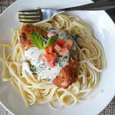 Chicken in a Basil Cream Sauce