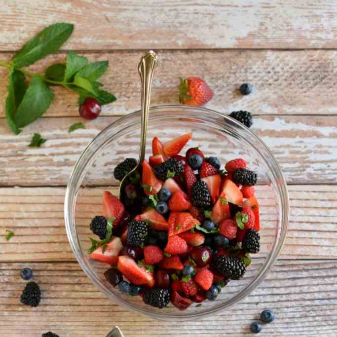 Mint and Lime Summer Berry Salad