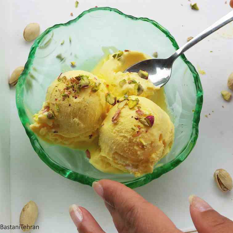 Persian Saffron ice cream