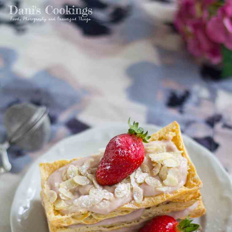 Strawberry Almond Millefeuille