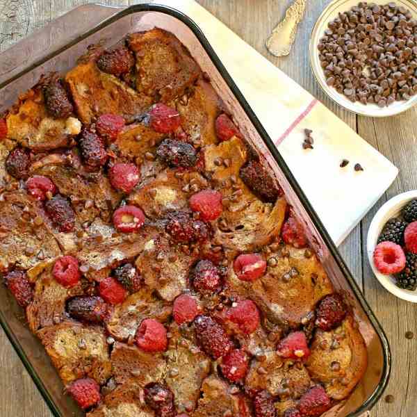 Berry Nutella French Toast Bake