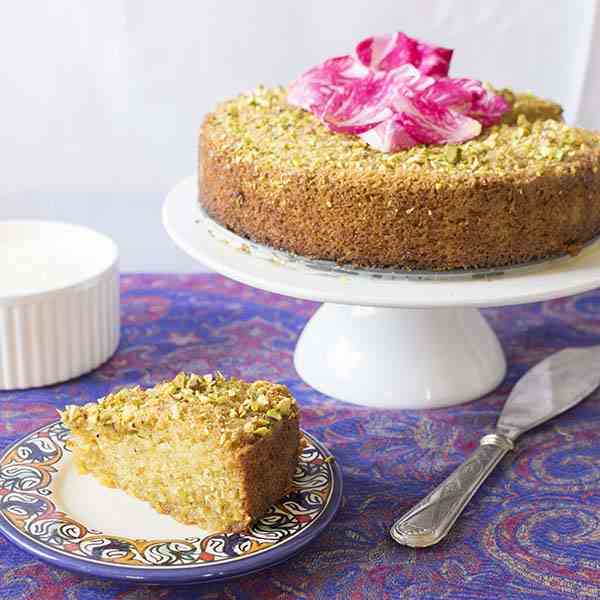 Rosewater Pistachio Cake