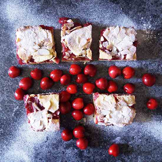 Sweet Cherry Cookie Squares from Scratch