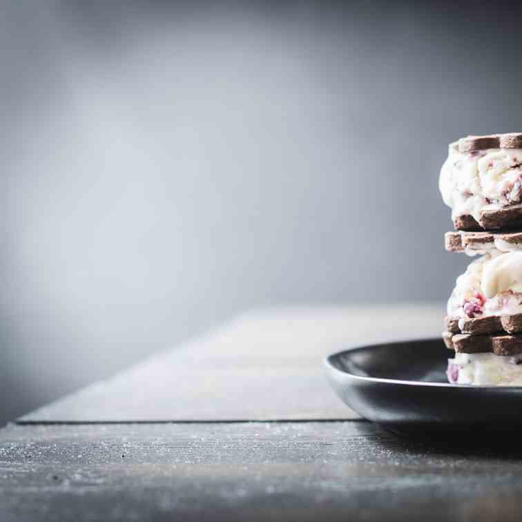 Cherry Cheesecake Ice Cream Sandwiches