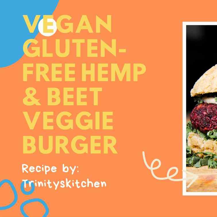Vegan Gluten-Free Hemp Beet Veggie Burger