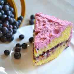 Blueberry Buttercream Cake