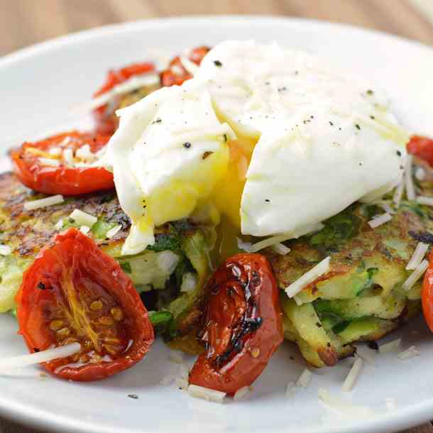 Leek and Zucchini Fritters