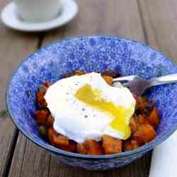 Sweet Potato Hash and Egg