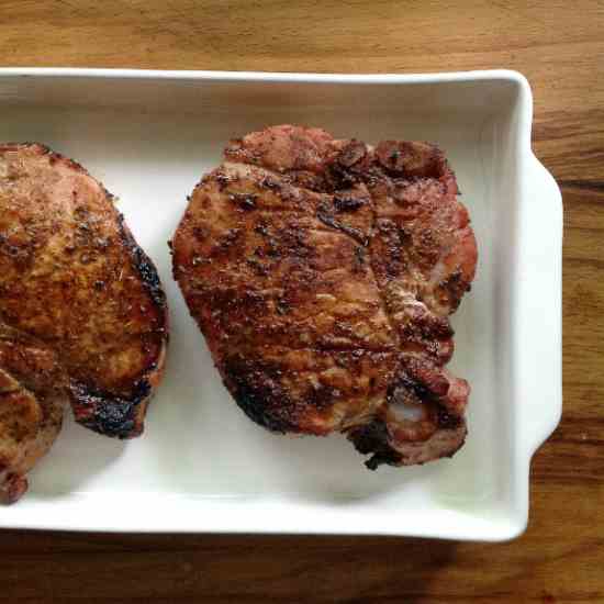 Bourbon-and-Vanilla-Brined Pork Chops