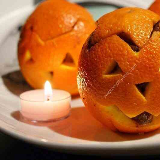 Halloween orange and chocolate mousse