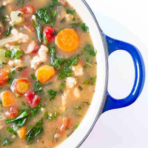 Herby Turkey Kale Soup