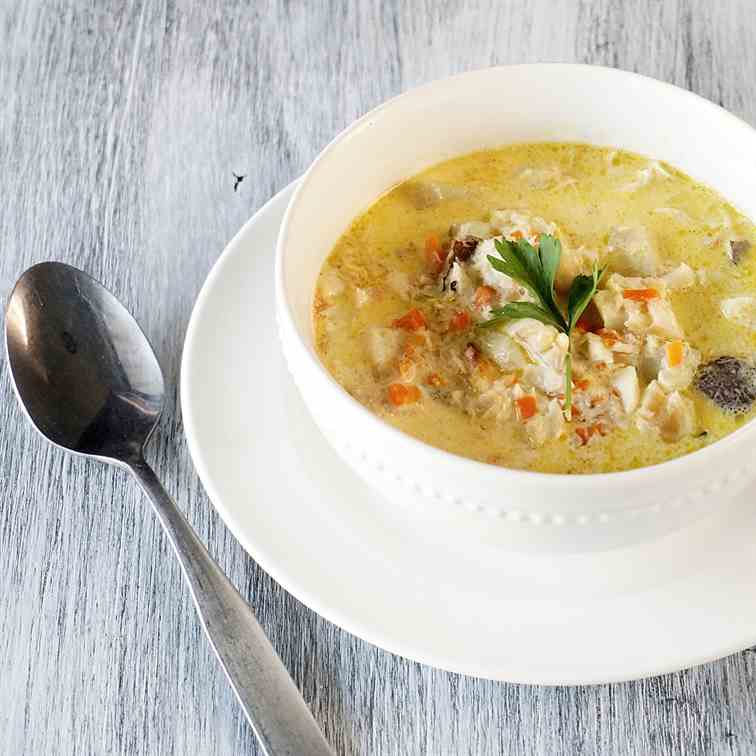 Carmelized Cod Chowder