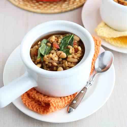 Barley Stew with Caramelized Onions