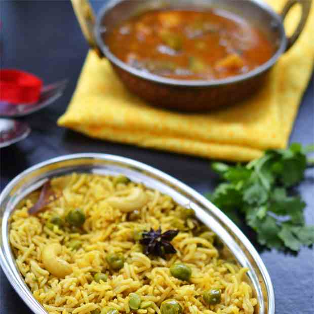 Masala Matar Pulao | Peas Pulao