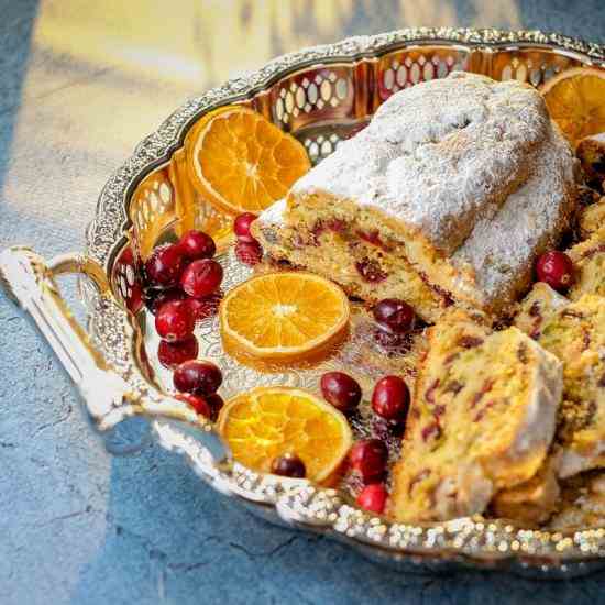 Cranberry Orange Quark Stollen