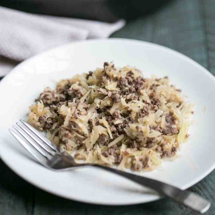 Low Carb Crack Slaw Beef and Cabbage