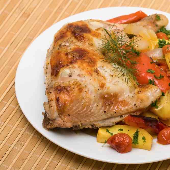 Paleo Slow Cooked Chicken Legs - Vegetable