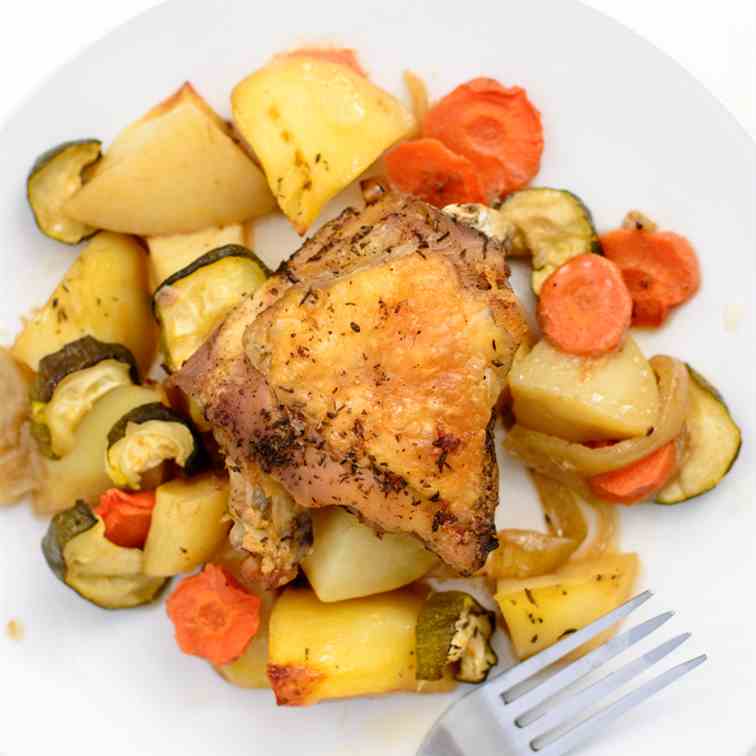 Chicken bake with vegetables