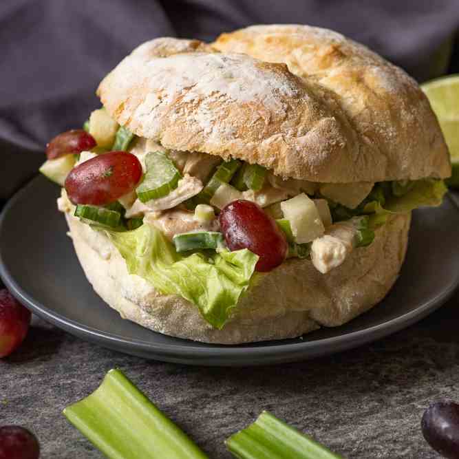 Easy Apple and Grape Salad with Chicken