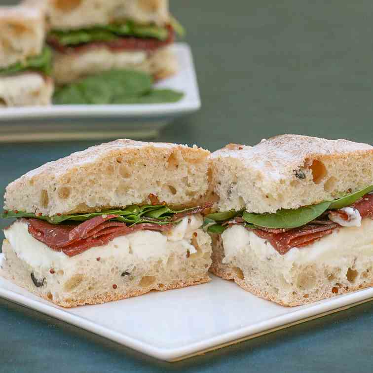 Bresaola Mozzarella Sandwich