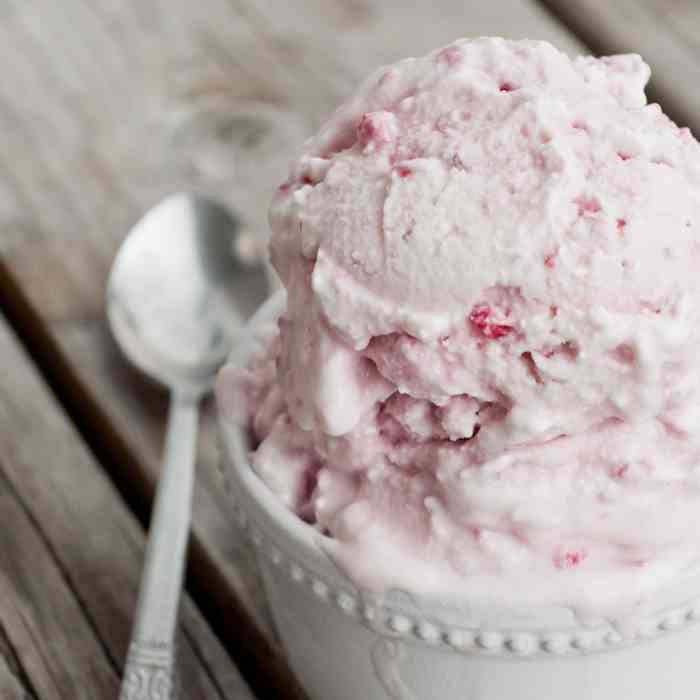 Homemade Raspberry Ice Cream