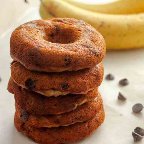 Healthy Donuts w- Banana - Chocolate Chips