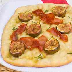 Parma ham & figs focaccia