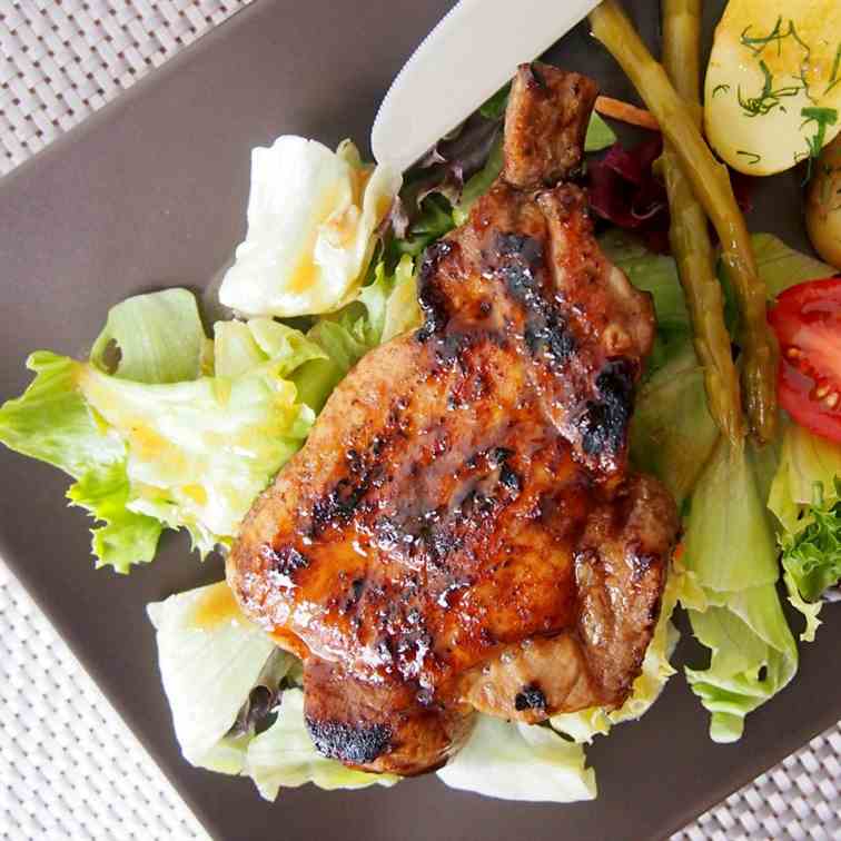 Balsamic Maple Glazed Pork Chops