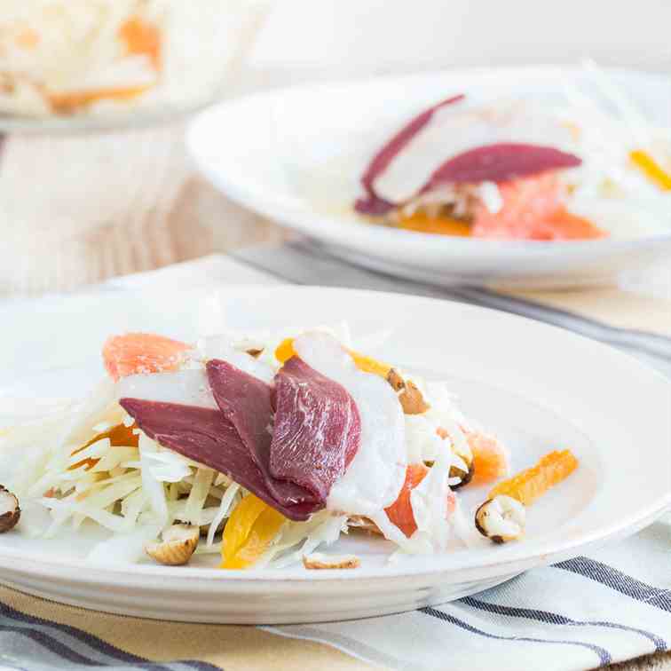 Cabbage Salad with Cured Duck Breast