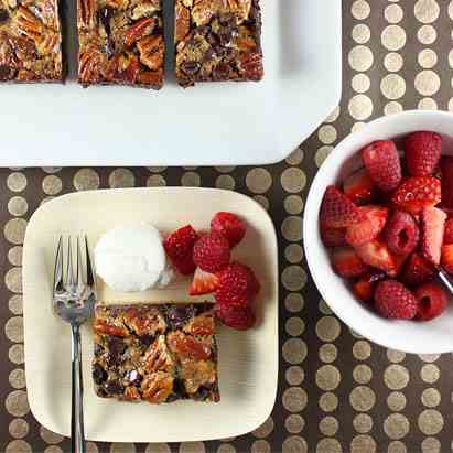 Chocolate Pecan Pie Bars