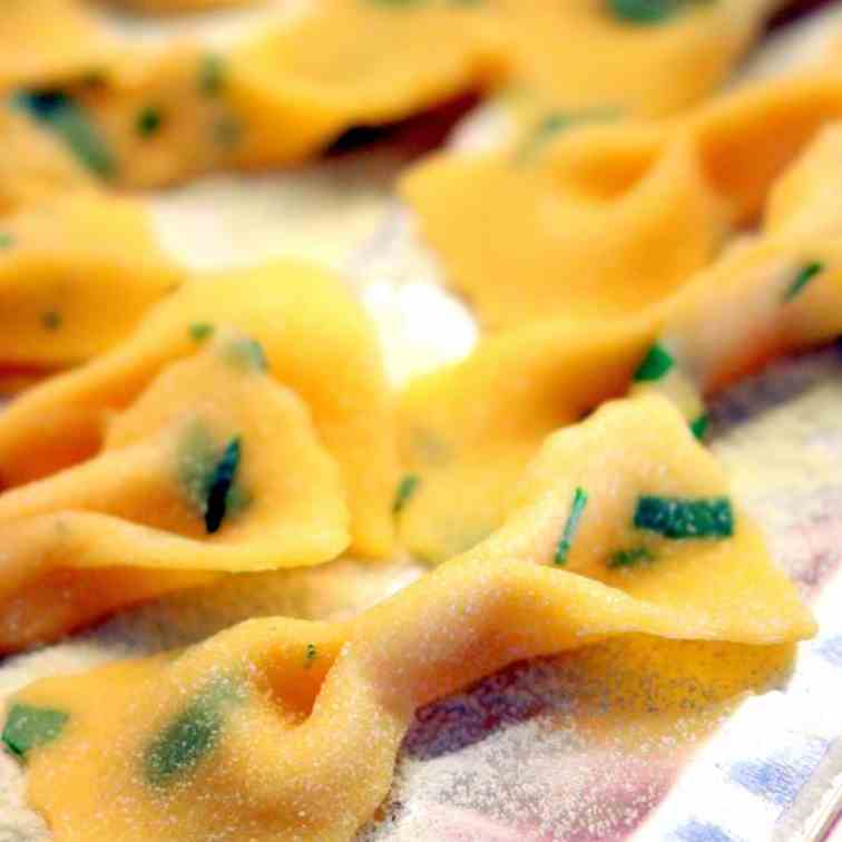 Farfalle con Gamberi al Zafferano