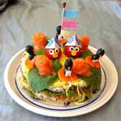 Elmo Sushi Cake for Childrens' Day