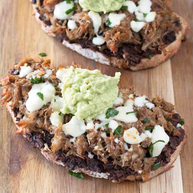 Mexican Pulled Pork Tartine