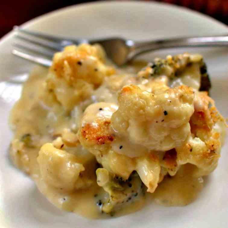 Broccoli and Cauliflower Bake